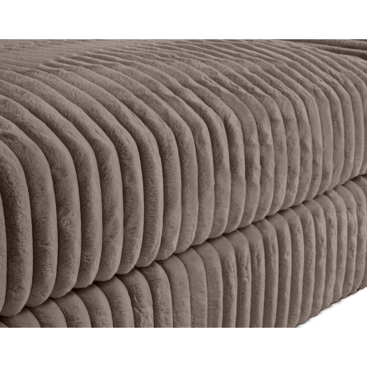 LISA DESIGN Jasper - canapé d'angle modulable 3 places - en fausse fourrure côtelée