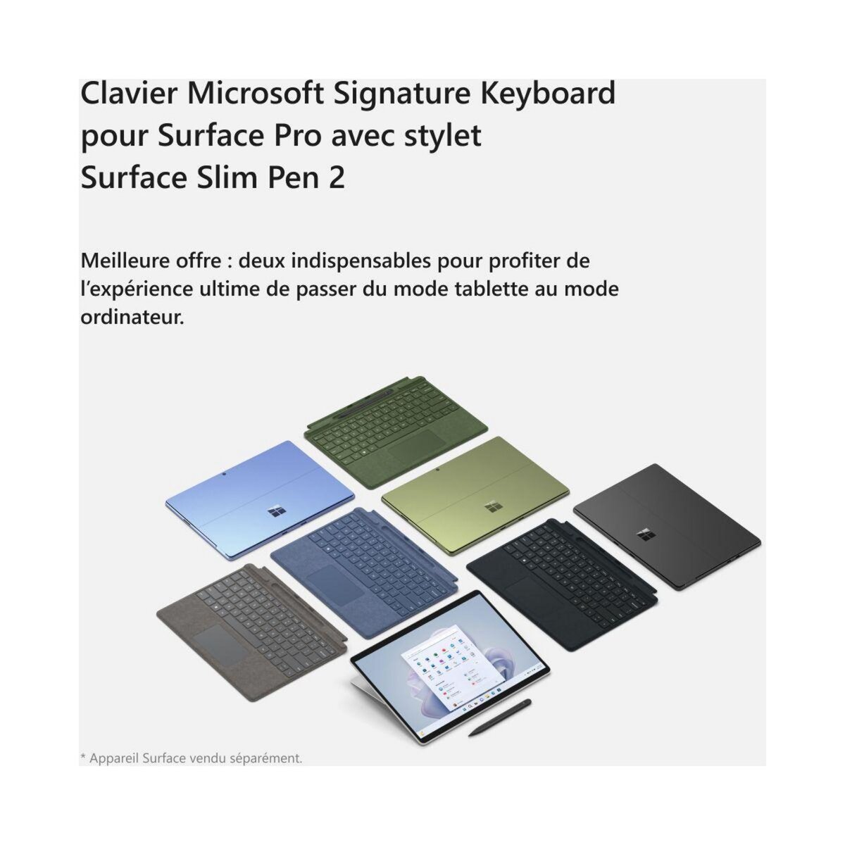 MICROSOFT Clavier Signature - Forest avec stylet