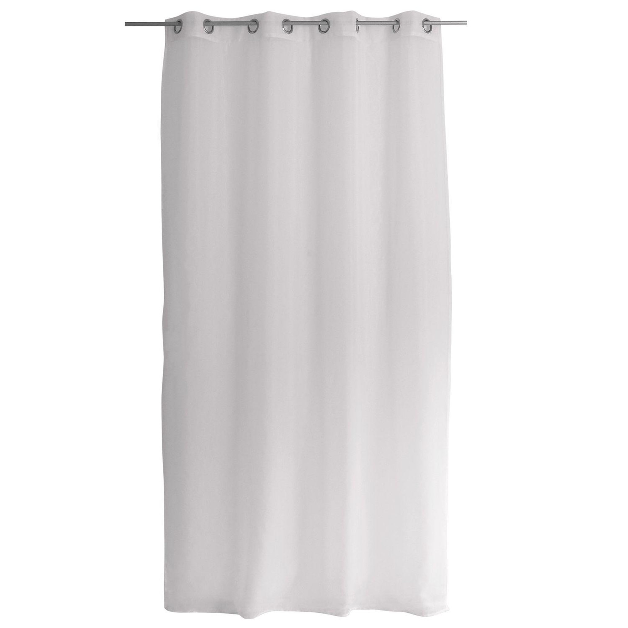 TOILINUX Voilage grande hauteur sable - 140 x 280 cm - blanc