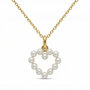 Voir la diapositive 1 : L'ATELIER D'AZUR Pendentif Or Jaune et Perles Motif Coeur - Chaine Dorée Offerte