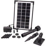 Ubbink Pompe fontaine - UBBINK - SolarMax 250 - Débit 200 l/h - Panneau solaire 6V 160mA - Jets volcan & cloche