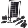 Voir la diapositive 1 : Ubbink Pompe fontaine - UBBINK - SolarMax 250 - Débit 200 l/h - Panneau solaire 6V 160mA - Jets volcan & cloche