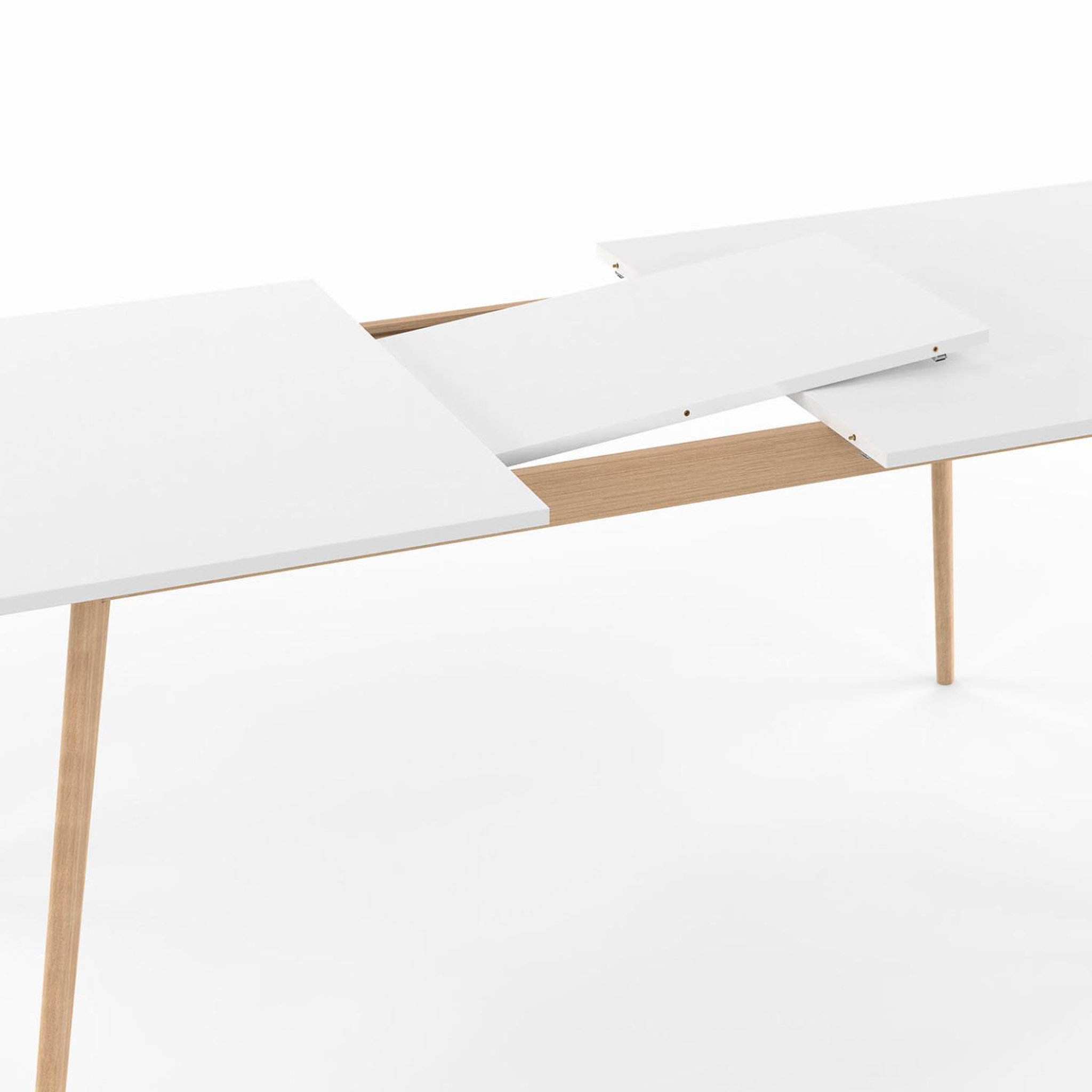 Voir la diapositive 6 : ID MARKET Ensemble table à manger extensible inga 160-200 cm et 6 chaises sara blanches design scandinave