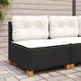Voir la diapositive 3 : VIDAXL Canape de jardin sans accoudoirs coussins noir resine tressee
