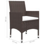Voir la diapositive 6 : VIDAXL Ensemble a manger de jardin 5 pcs Marron