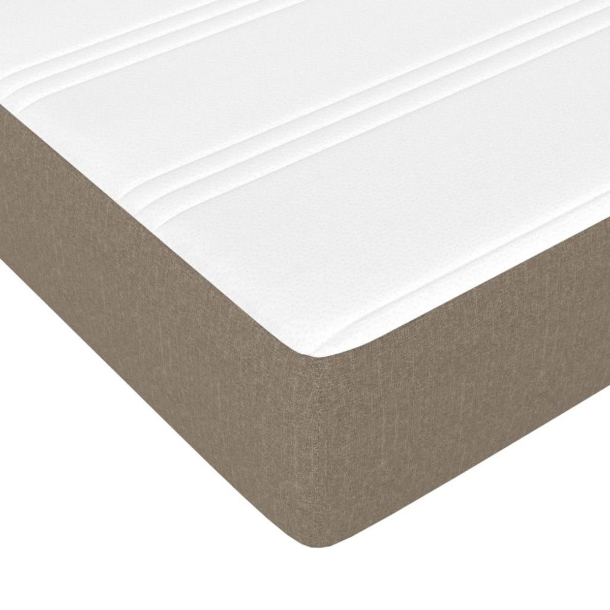 VIDAXL Matelas de lit a ressorts ensaches Taupe 180x200x20 cm Tissu