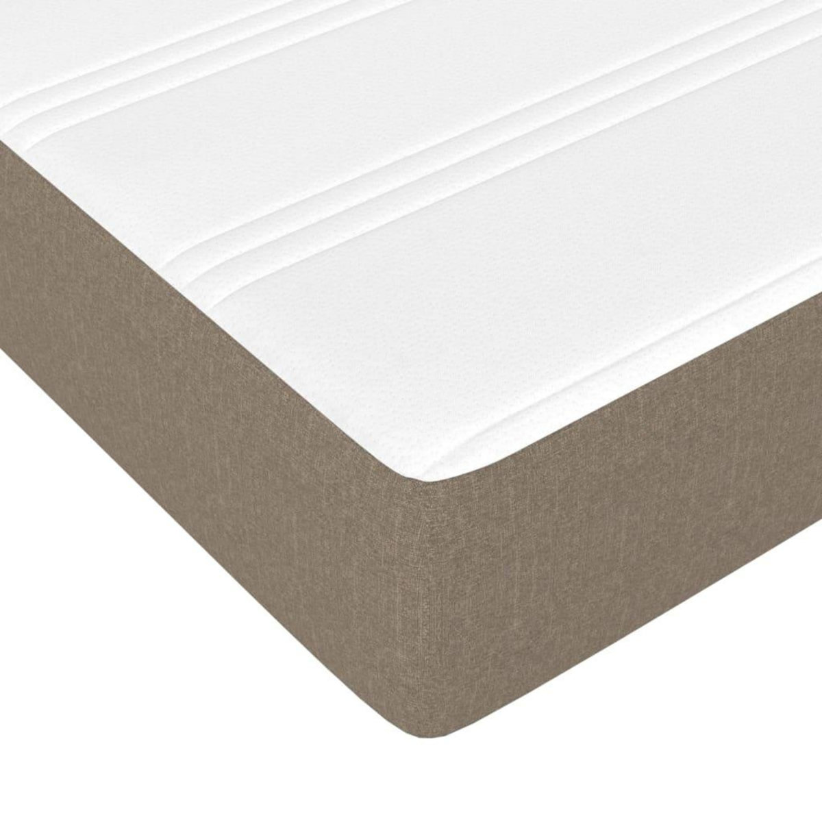VIDAXL Matelas de lit a ressorts ensaches Taupe 180x200x20 cm Tissu