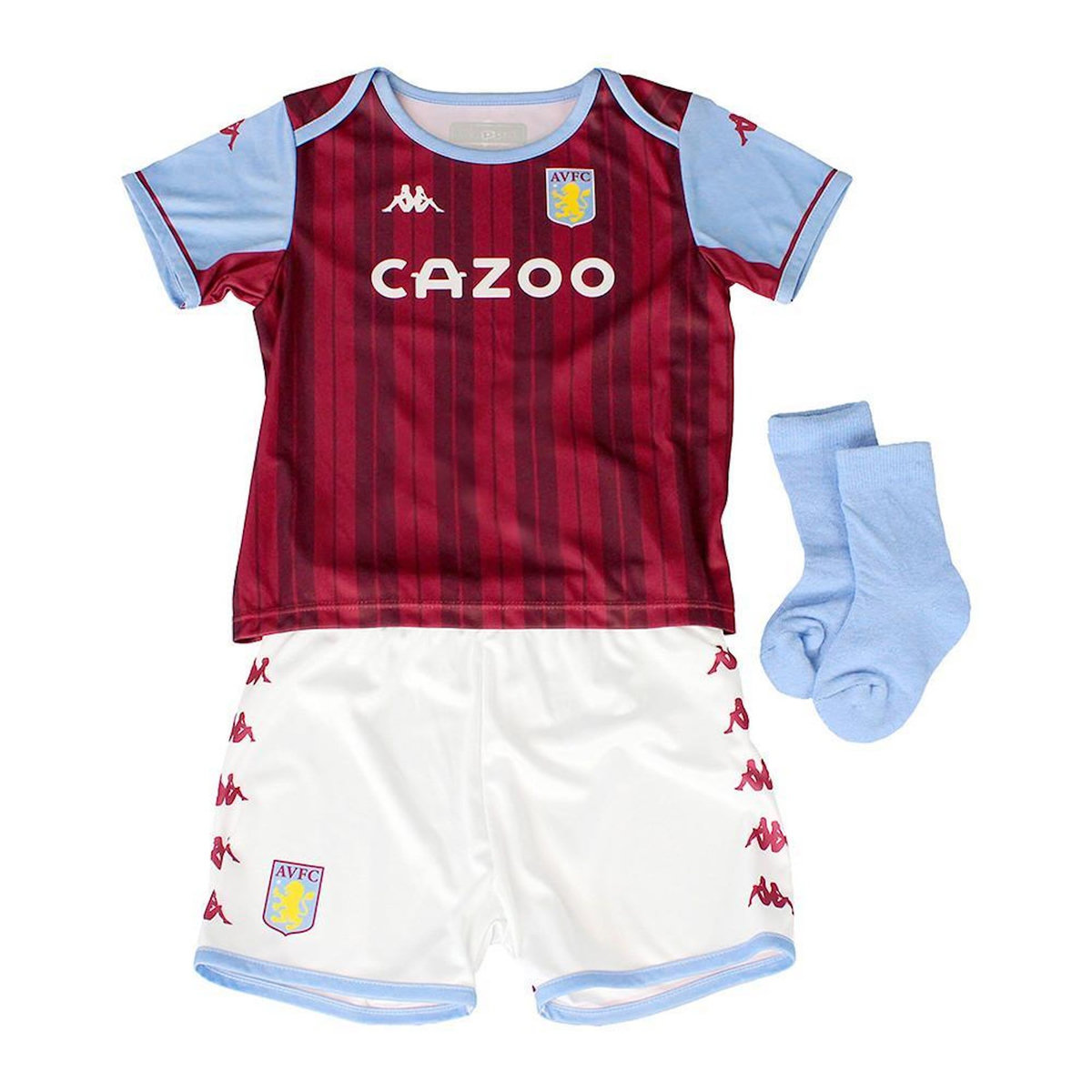 KAPPA Aston Villa Kit Domicile Rouge/Bleu Bébé Kappa 2021/2022