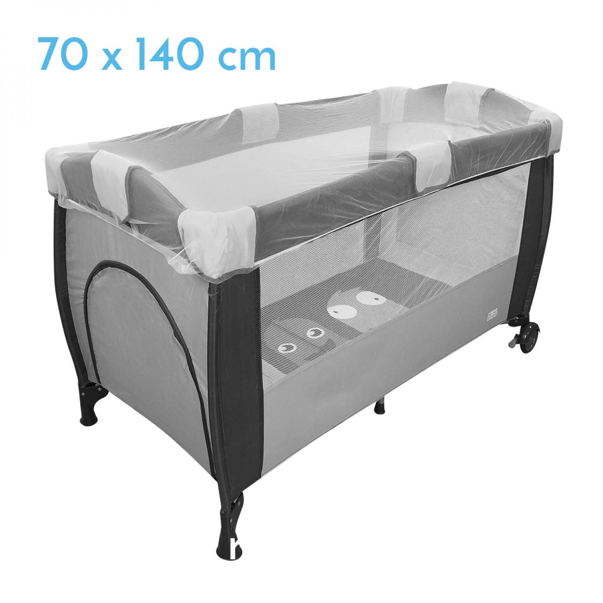 Monsieur Bébé Moustiquaire universelle pour lit bébé 70 x 140 cm - Blanc transparent