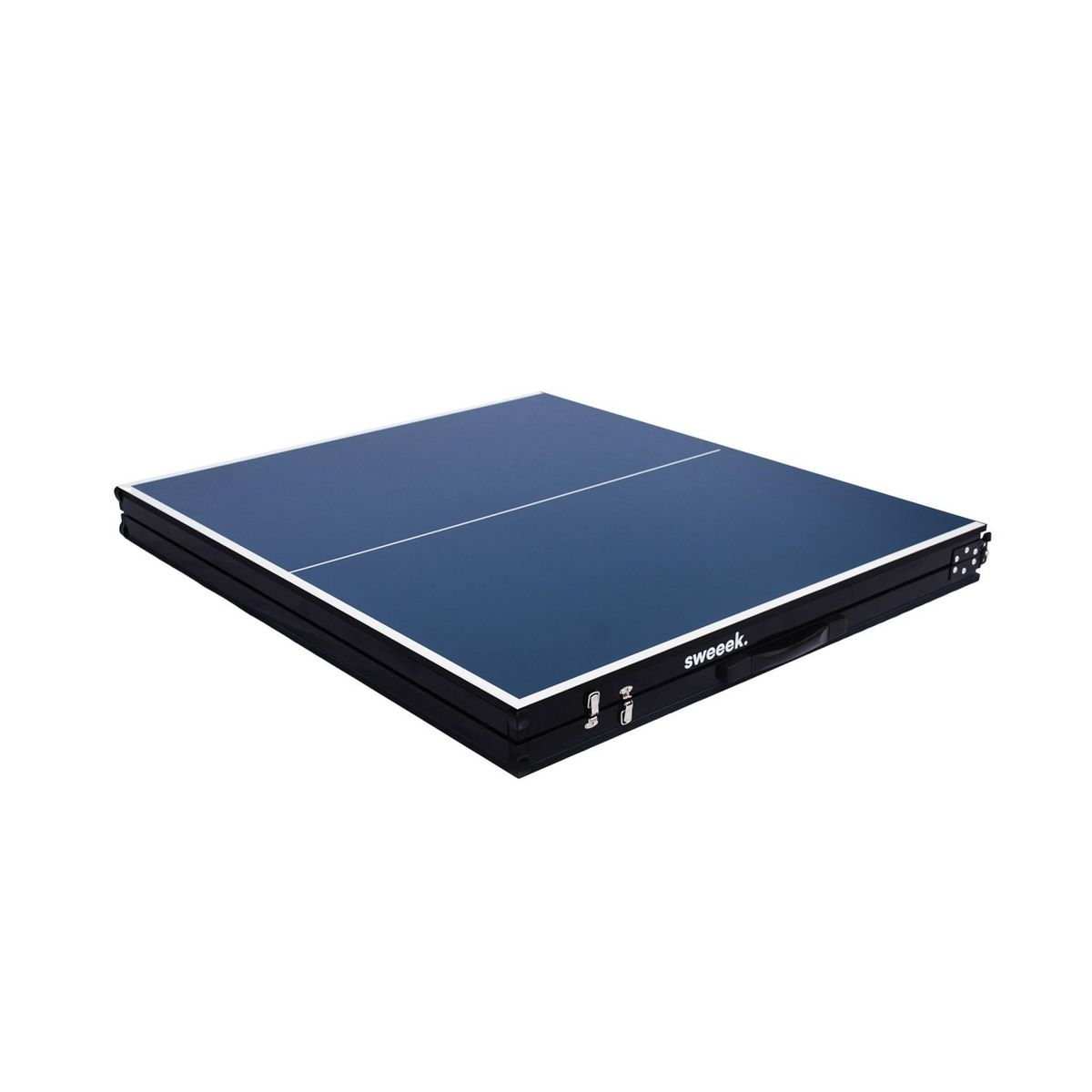 SWEEEK Table de ping pong d'intérieur médium avec 2 raquettes et 3 balles