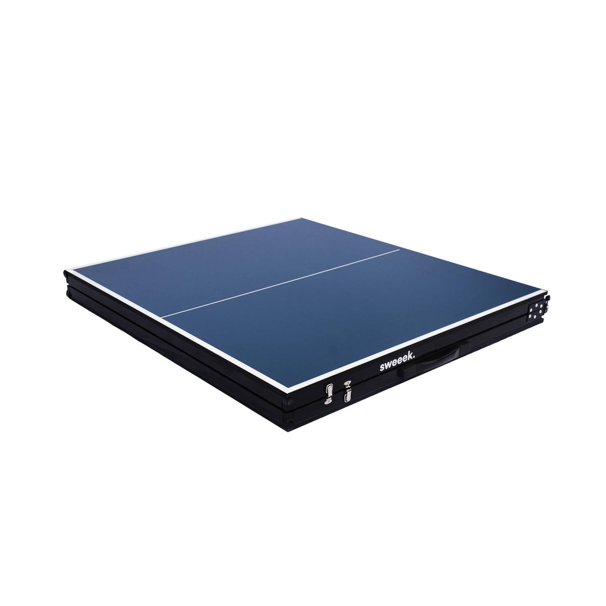 SWEEEK Table de ping pong d'intérieur médium avec 2 raquettes et 3 balles