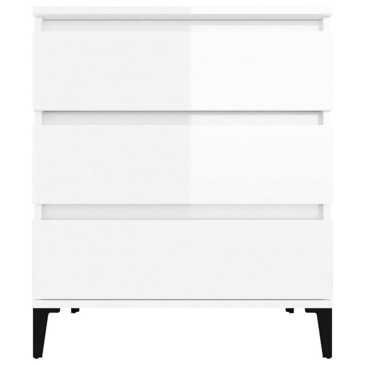 VIDAXL Buffet Blanc brillant 60x35x70 cm Bois d'ingenierie