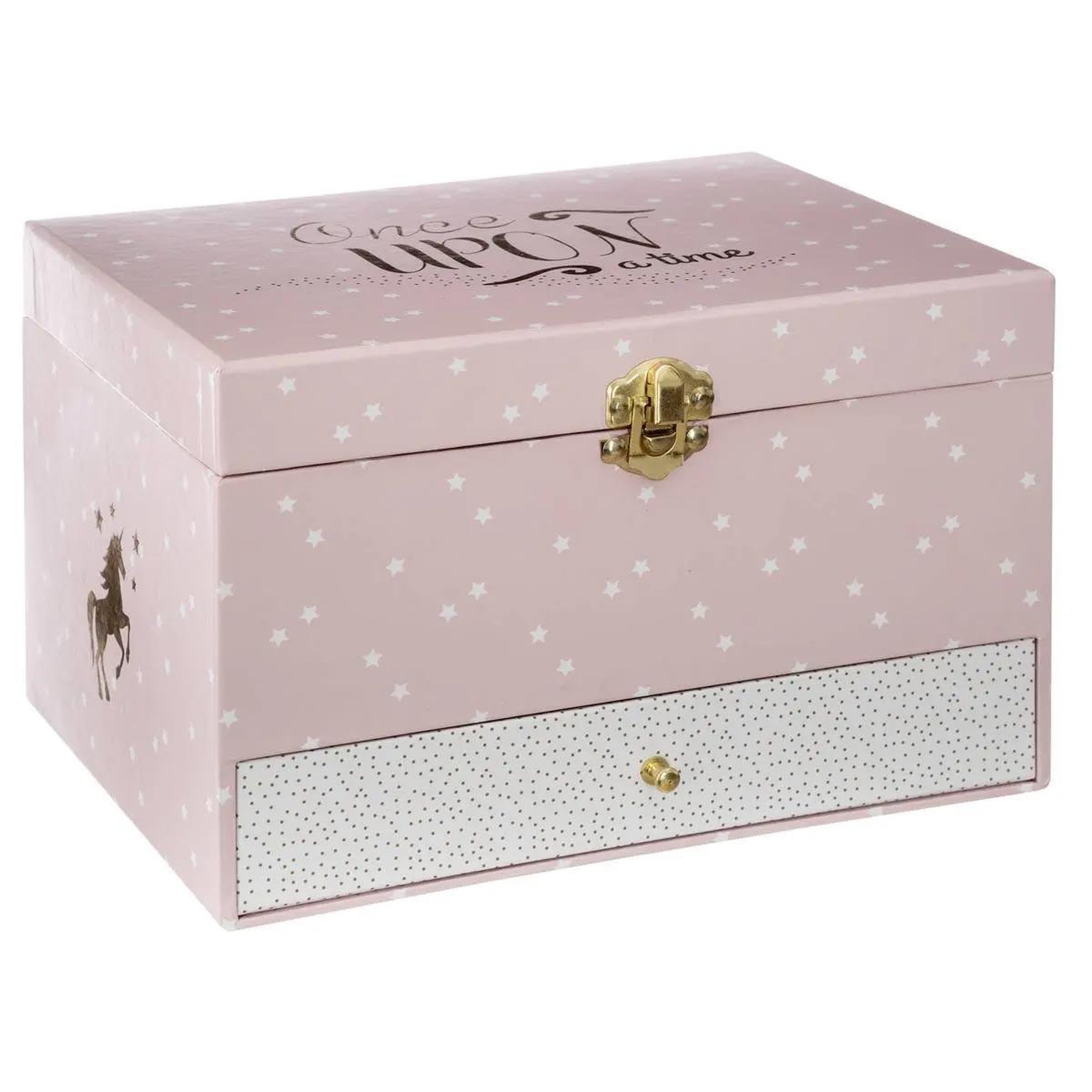 Atmosphera Kids Boîte à bijoux musicale  licorne  21cm rose