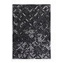 Voir la diapositive 1 : Paris Prix Tapis en Cuir Fait Main  Spark  Noir & Argent
