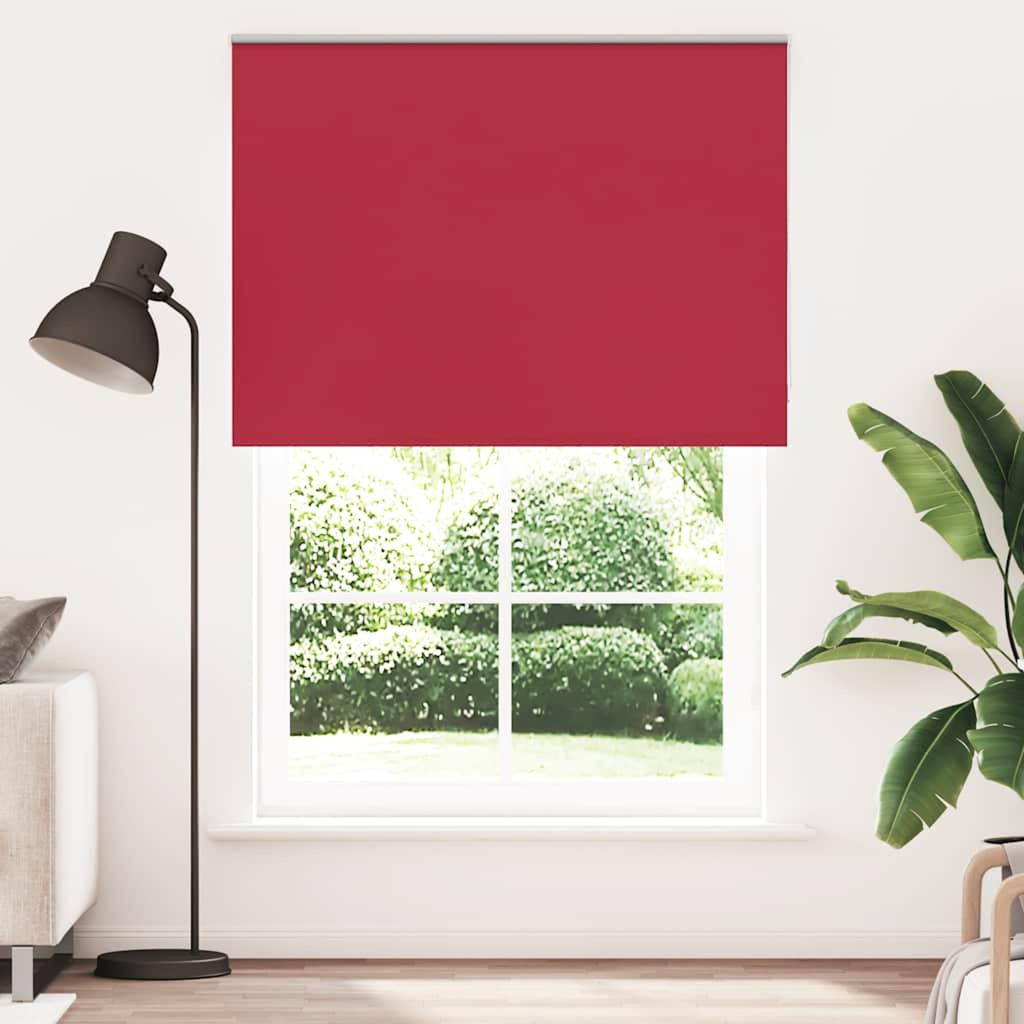VIDAXL Store enrouleur occultant rouge largeur du tissu 141,6 cm