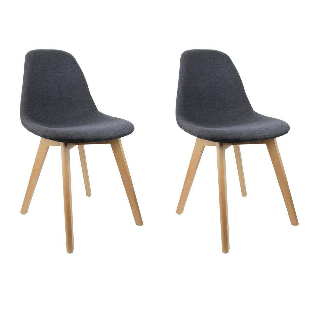 Paris Prix Lot de 2 Chaises Scandinaves  Pilta  87cm Noir