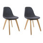 Voir la diapositive 1 : Paris Prix Lot de 2 Chaises Scandinaves  Pilta  87cm Noir