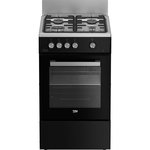 Beko Cuisinière gaz 65l 4 feux noir - FSG52010GBC