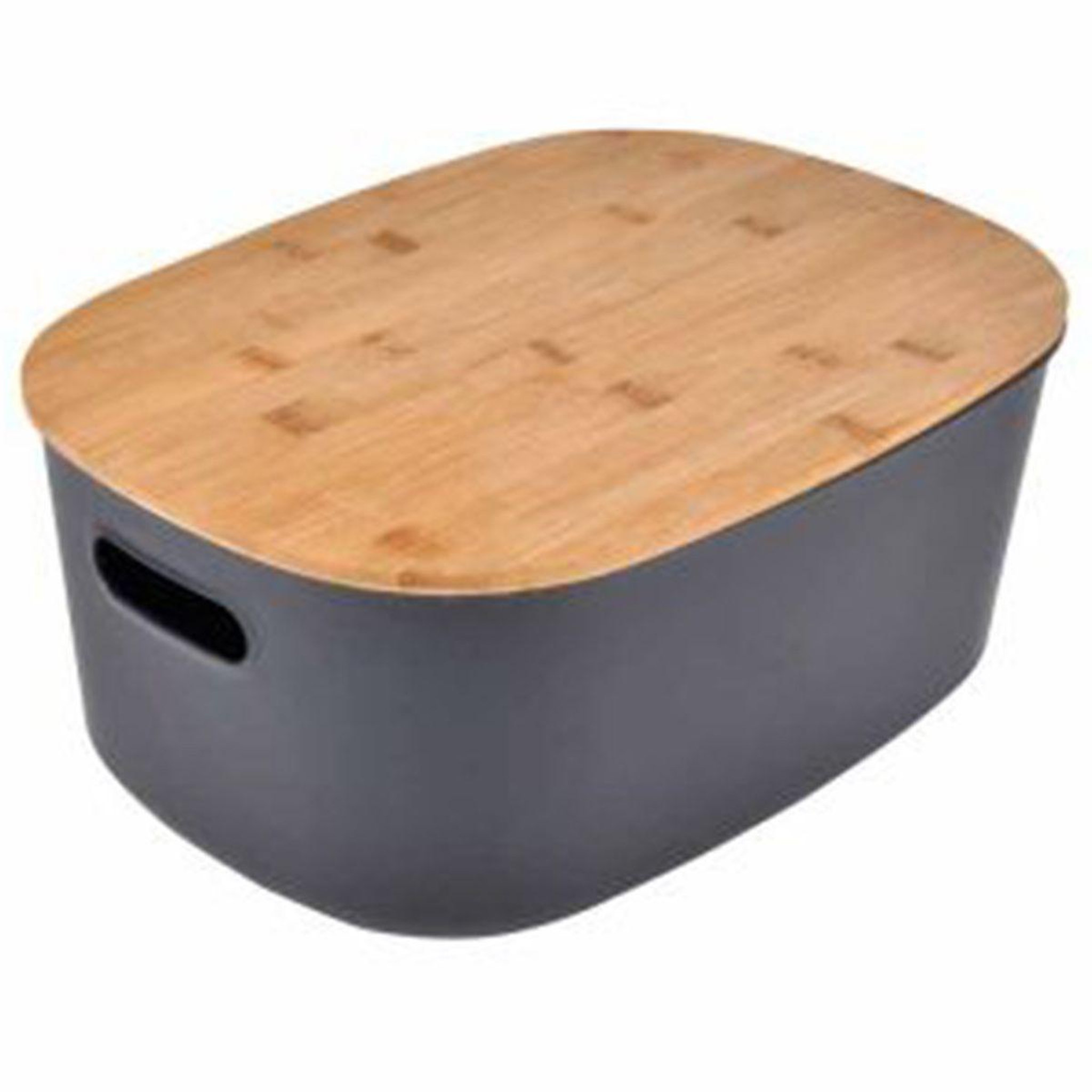 HOMEA Boîte de Rangement  Bambou  3,5L Anthracite