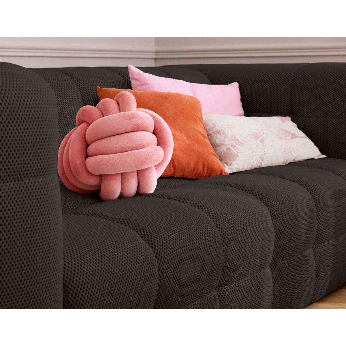 LISA DESIGN Suzano - canapé 3 places - en tissu mailles 3d