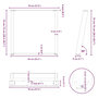 Voir la diapositive 6 : VIDAXL Pieds de table a manger forme de U 2 pcs 70x(72-73) cm acier