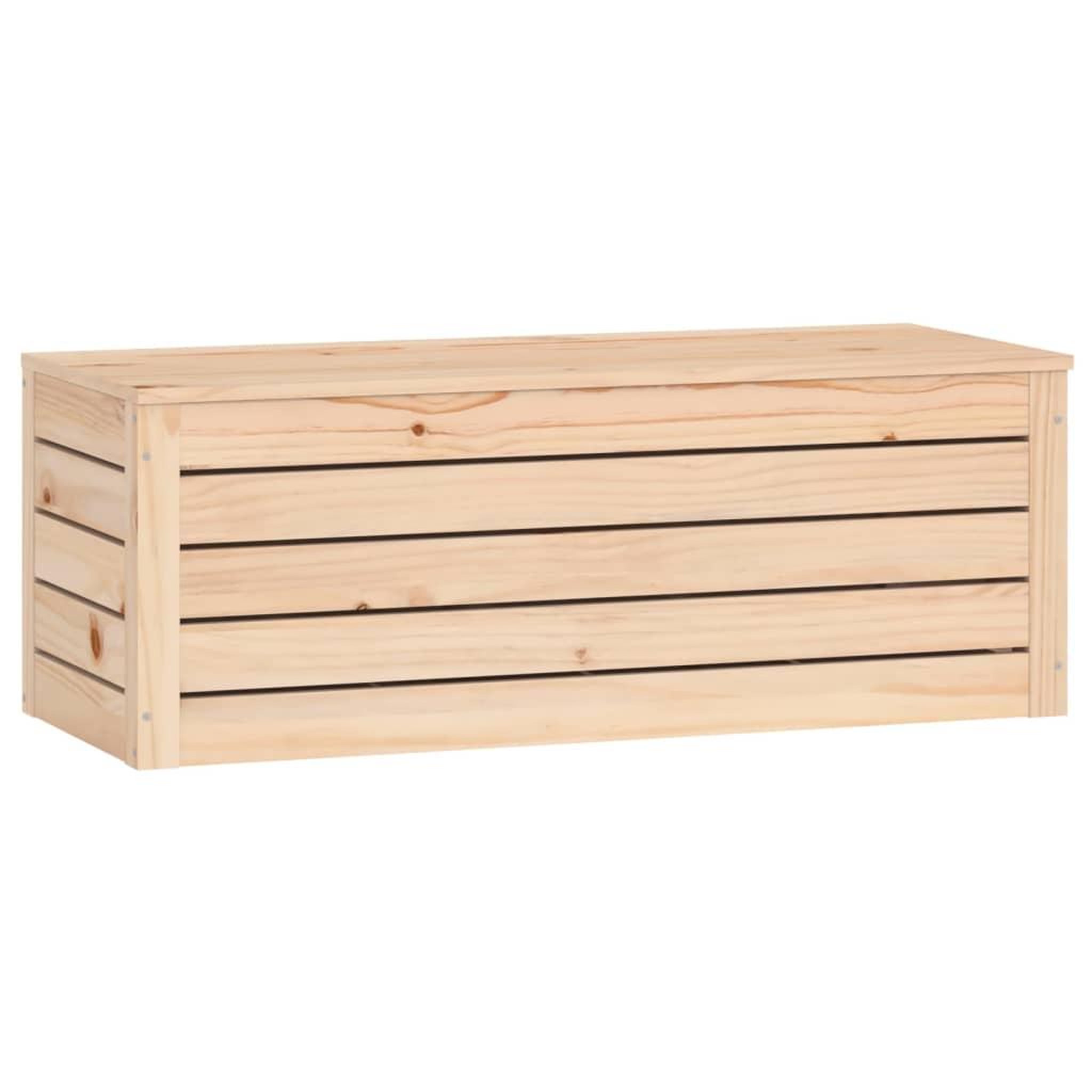 Voir la diapositive 5 : VIDAXL Boîte de rangement 89x36,5x33 cm Bois massif de pin