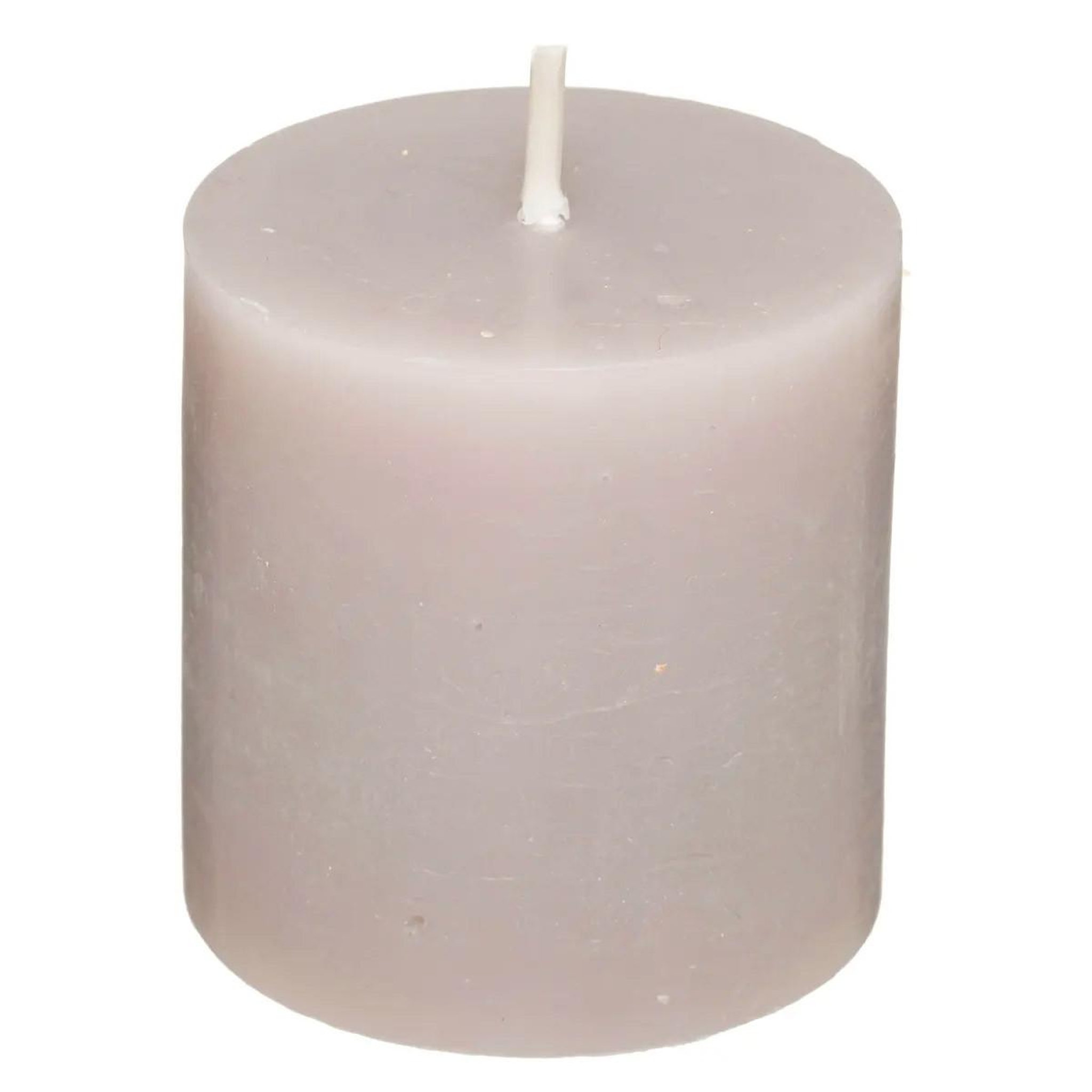 Voir la diapositive 2 : COMPTOIR DE LA BOUGIE Lot de 4 bougies votives  rustic  4,5cm taupe