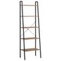 Voir la diapositive 2 : VIDAXL Etagere sur pied 5 niveaux Marron fonce et noir 56x35x174 cm