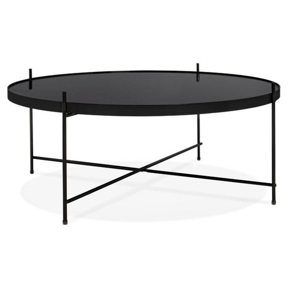 Paris Prix Table Basse Design en Verre  Rona  83cm Noir