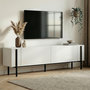 Voir la diapositive 2 : Habitat et Jardin Meuble TV en bois  Nexus  - 180 x 30 x 45 cm - Bois Noir / Noir