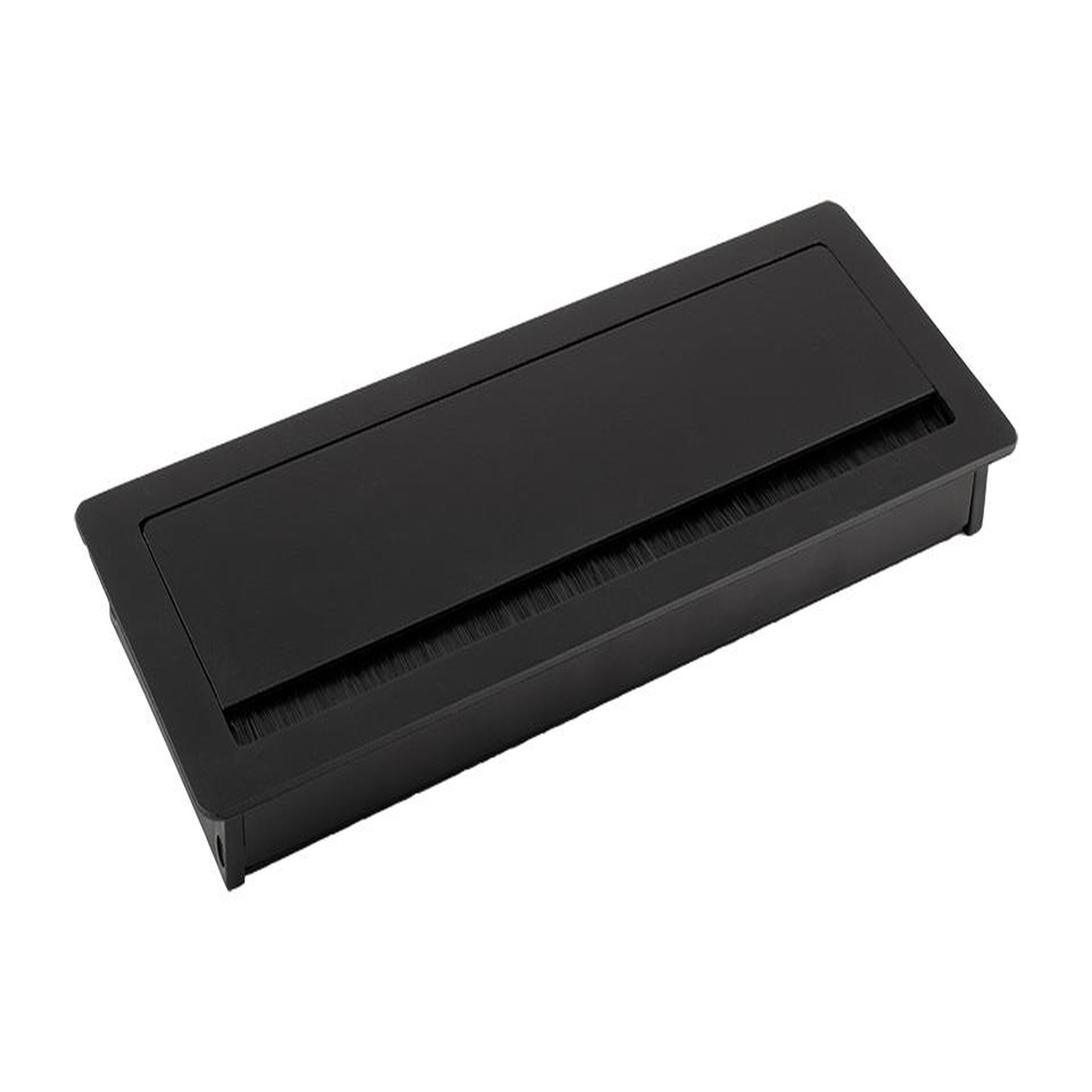 CENTRALE BRICO Passe-câble alu 240x100x29mm noir