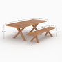 Voir la diapositive 4 : Rendez vous déco Table et bancs de jardin 10 personnes en bois-Soraya