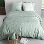 Voir la diapositive 2 : ATELIER DU COTON Housse de couette 200x200 ADELY + 2 taies coton 57 fils