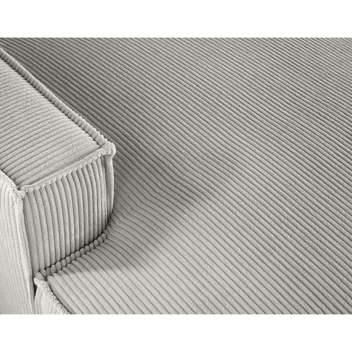 LISA DESIGN Spiaggia - canapé panoramique d'angle droit - 7 places - en velours côtelé