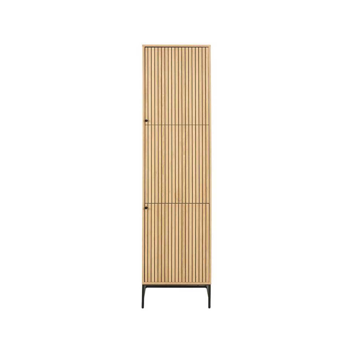 LISA DESIGN Marc – armoire dressing – avec étagères et penderie - effet bois et pieds métal