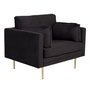 Voir la diapositive 2 : Paris Prix Fauteuil Design en Velours  Boom  110cm Noir