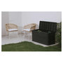 Voir la diapositive 3 : TOOMAX Coffre de rangement jardin résine - Anthracite - 280L - MULTIBOX WOODY 280