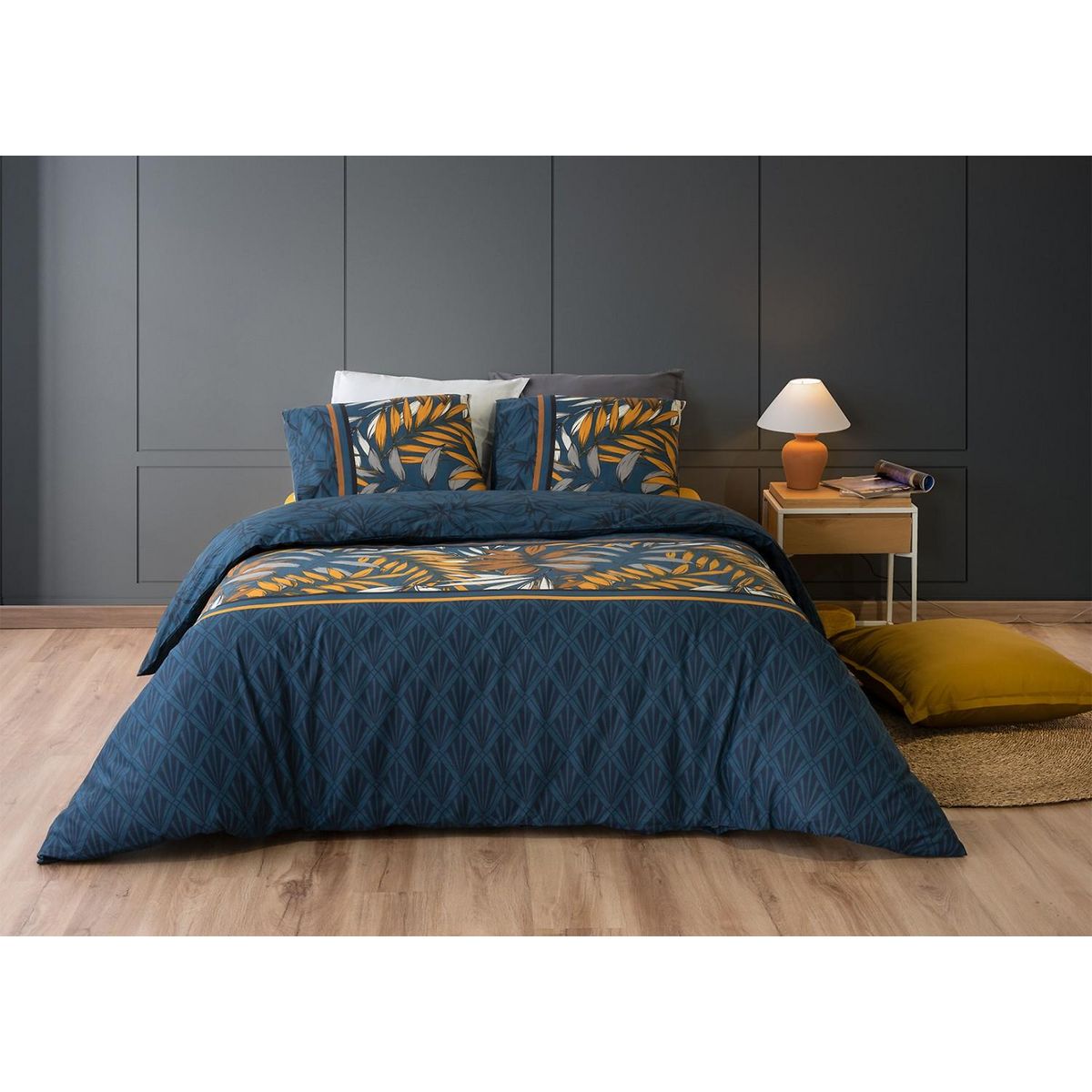 ATELIER DU COTON Parure housse de couette 100%coton 57fils salva