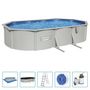 Voir la diapositive 2 : BESTWAY Bestway Piscine encadree hors sol ovale Hydrium 610x360x120 cm