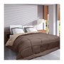 Voir la diapositive 2 : POYET MOTTE HUDSON Couette legere Microfibre 200g/m2 220x240cm Taupe + Lin