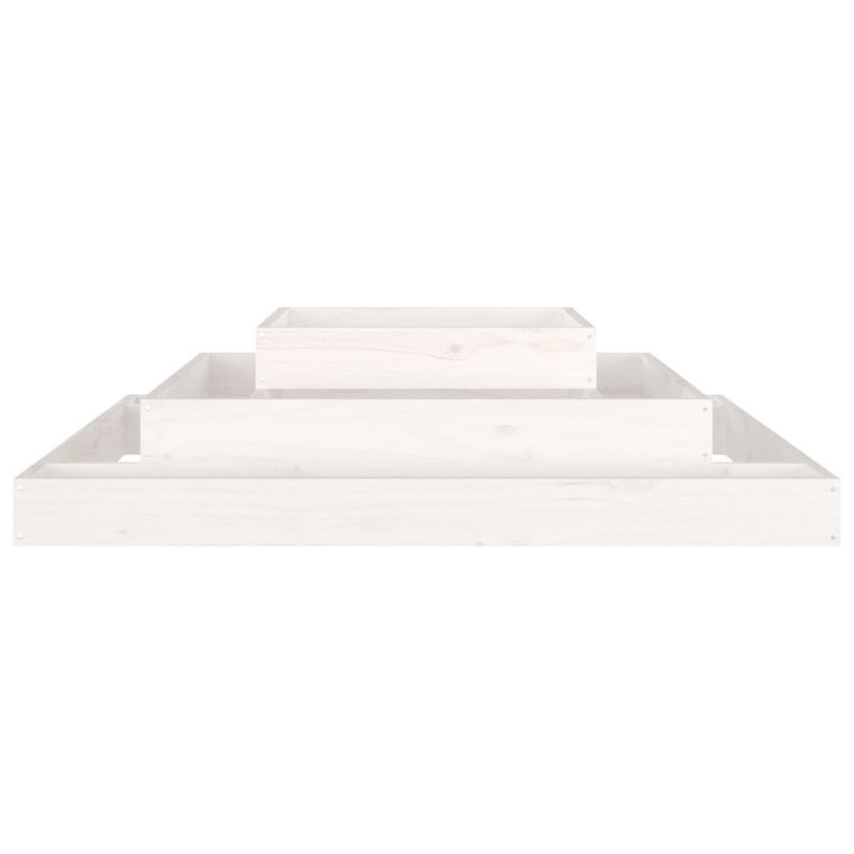 VIDAXL Jardiniere Blanc 110x110x27 cm Bois massif de pin