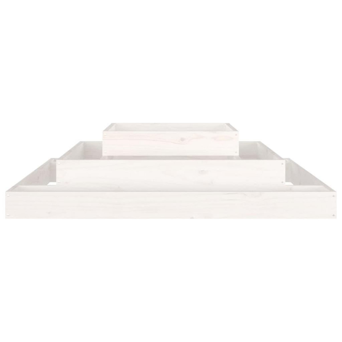 VIDAXL Jardiniere Blanc 110x110x27 cm Bois massif de pin