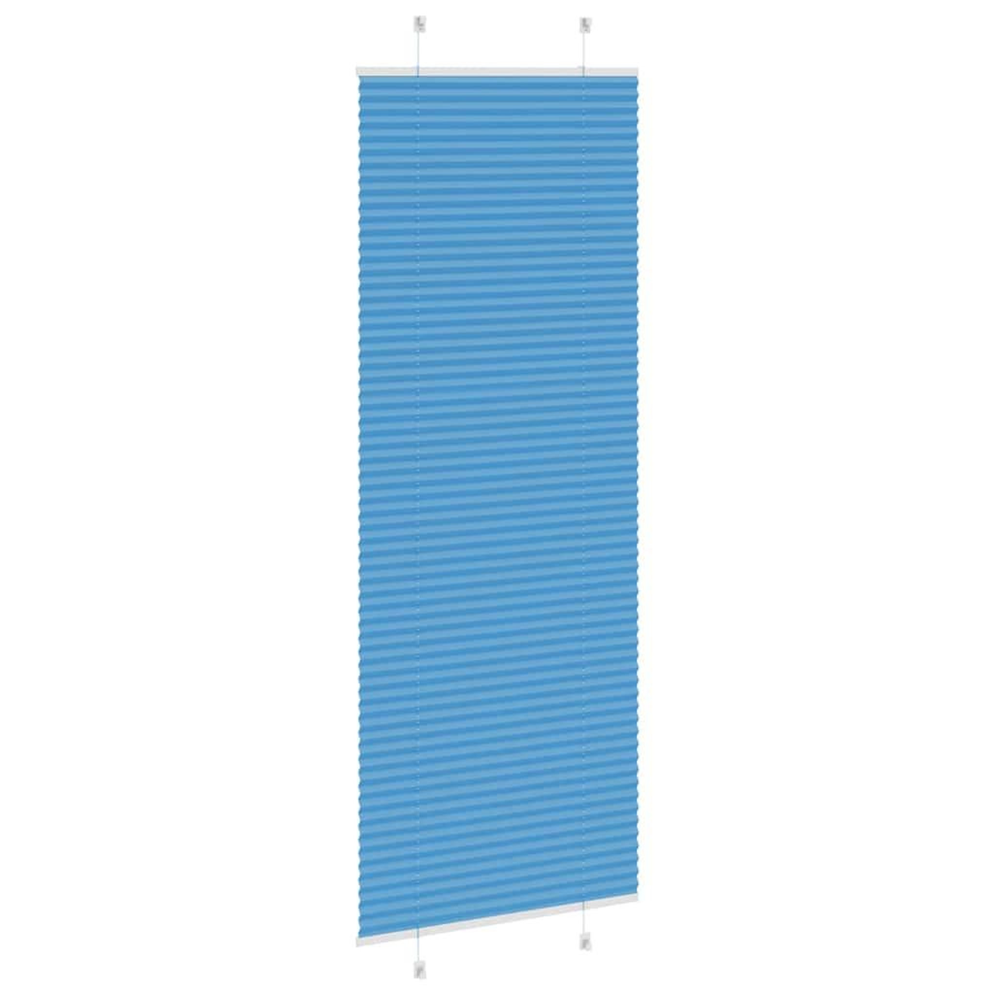 Voir la diapositive 4 : VIDAXL Store plisse bleu 70x200 cm largeur du tissu 69,4 cm polyester