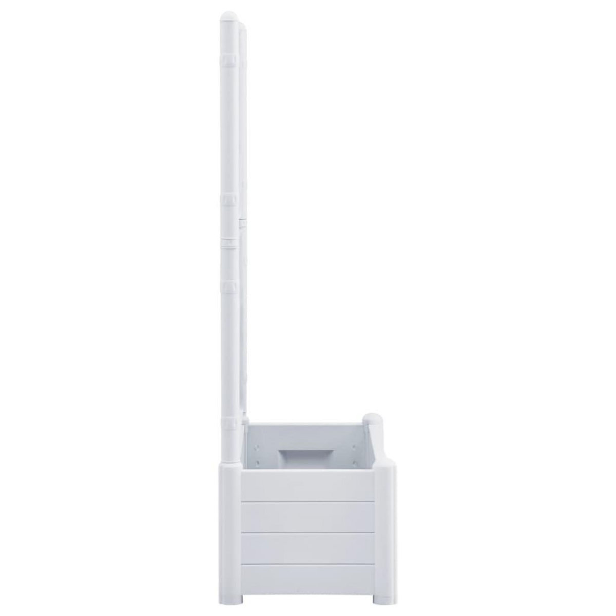 VIDAXL Jardiniere avec treillis 100x43x142 cm PP Blanc