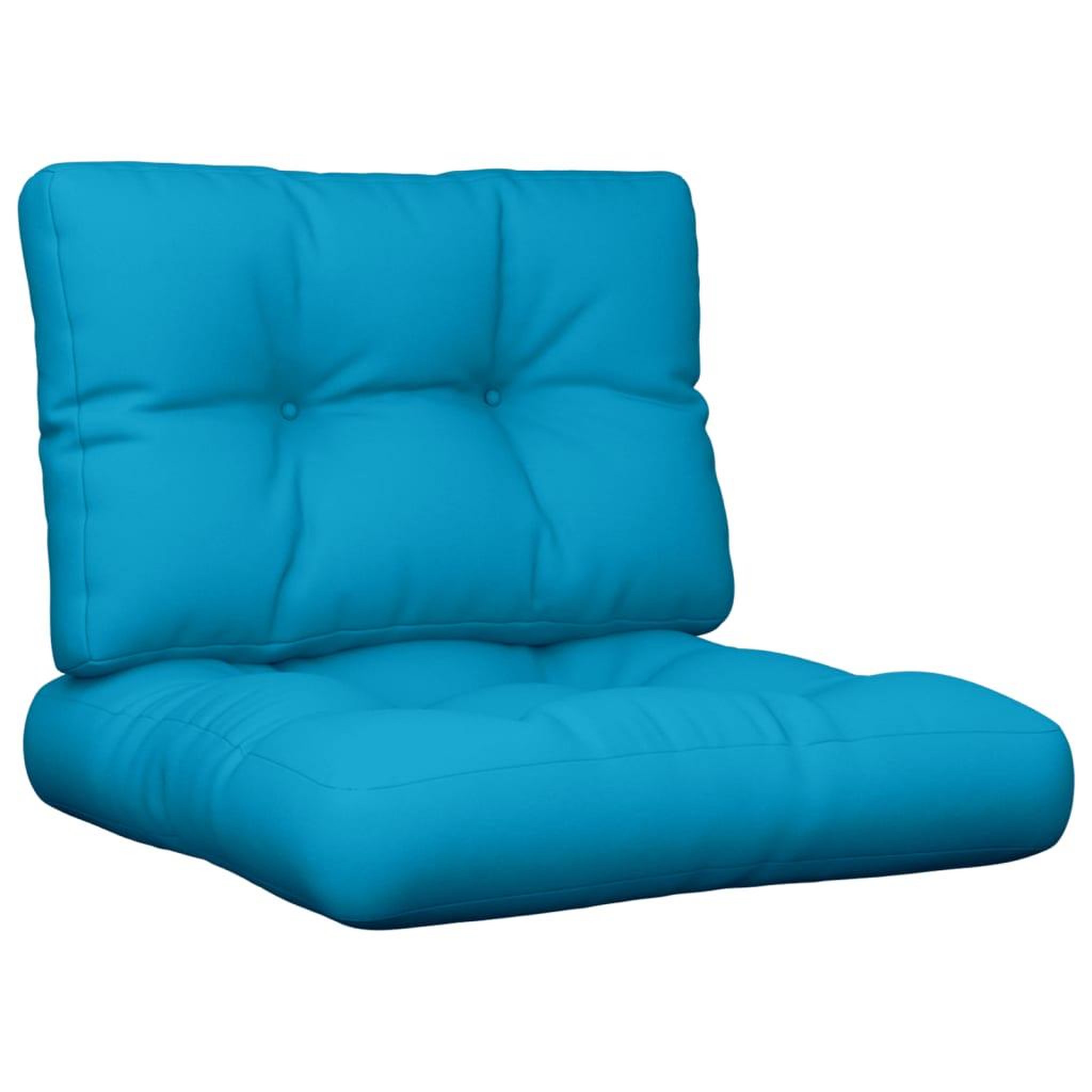 Voir la diapositive 2 : VIDAXL Coussins de palette lot de 2 bleu tissu