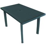 VIDAXL Table de jardin Vert 126 x 76 x 72 cm Plastique