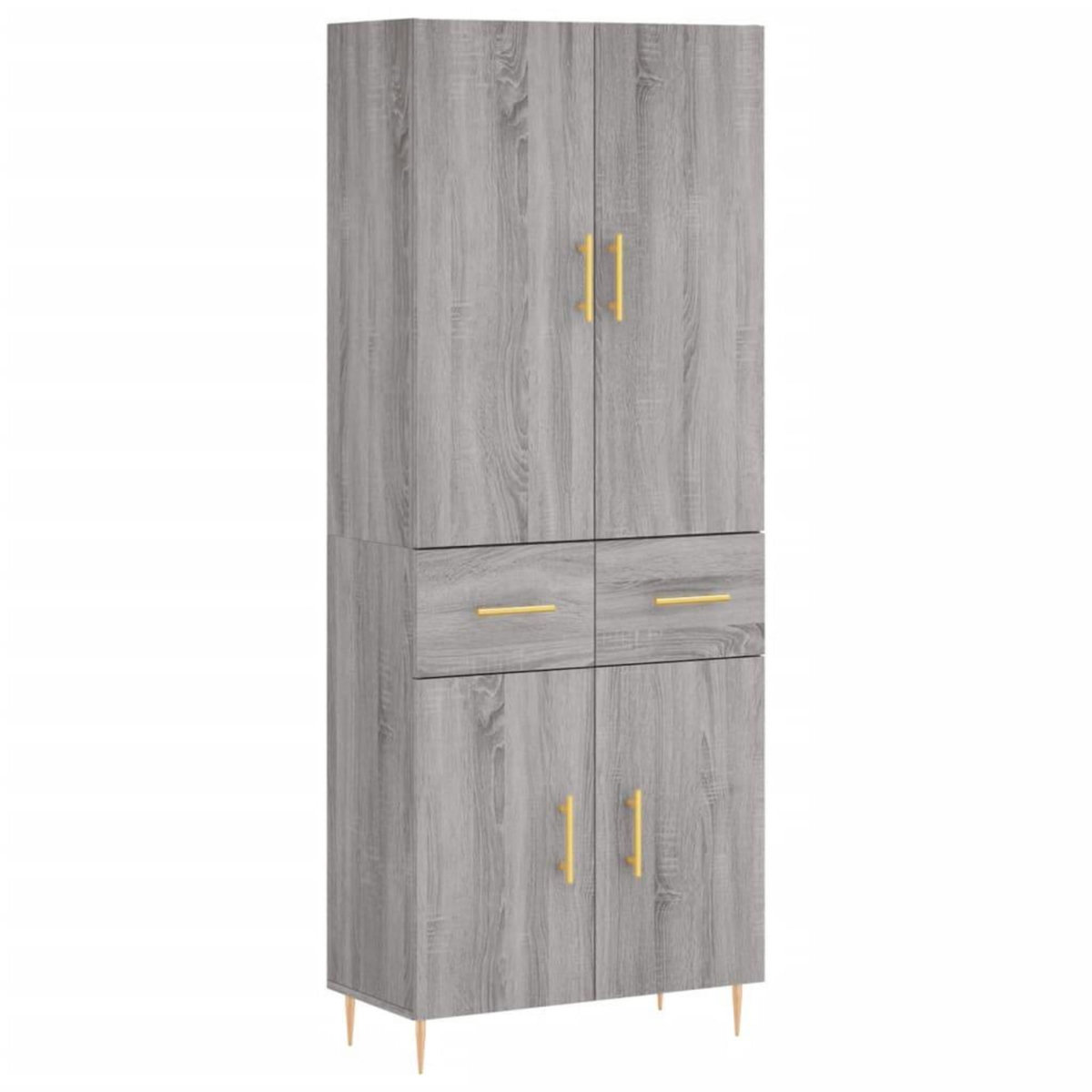 VIDAXL Buffet haut Sonoma gris 69,5x34x180 cm Bois d'ingenierie