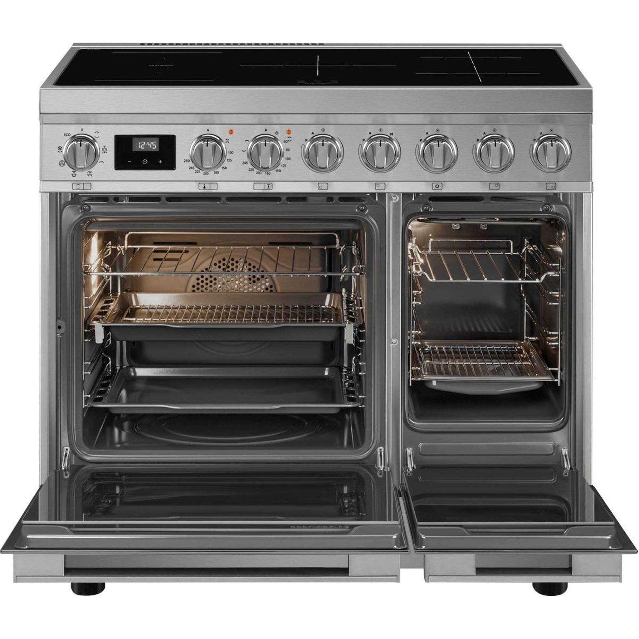 Voir la diapositive 2 : SMEG Piano de cuisson induction CPF92IMX