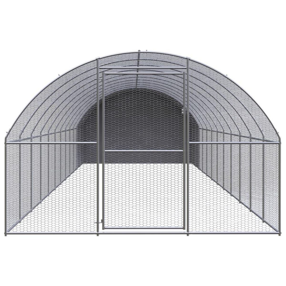 VIDAXL Poulailler d'exterieur 3x12x2 m Acier galvanise