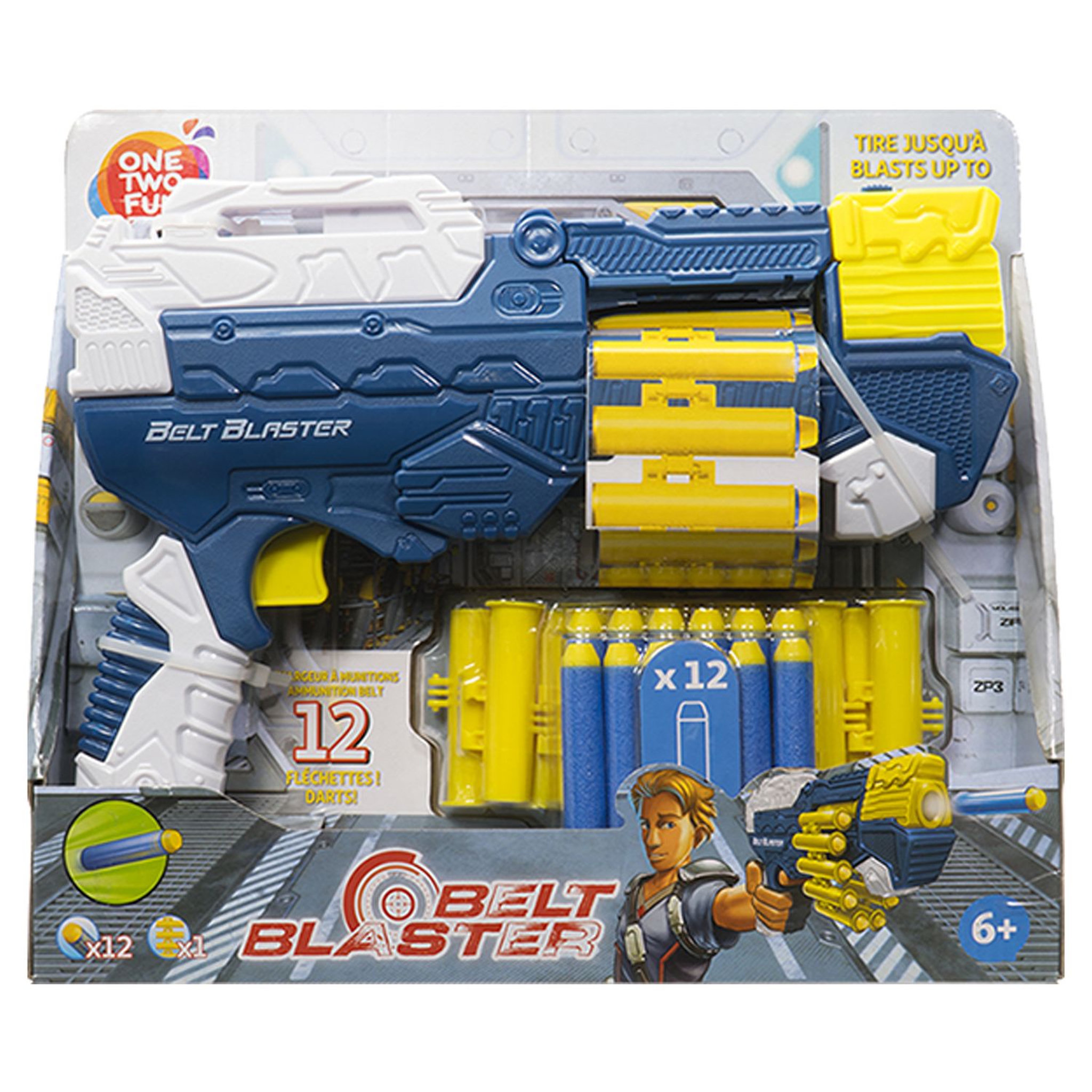 Voir la diapositive 3 : One Two Fun Petit pistolet et fléchettes Belt Blaster